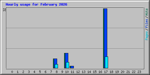 Hourly usage for February 2026