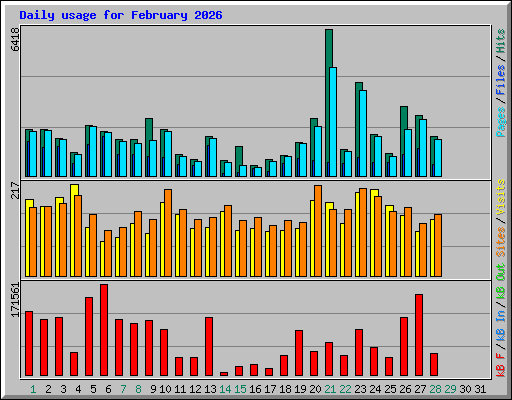 Daily usage for February 2026