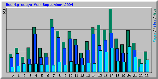 Hourly usage for September 2024