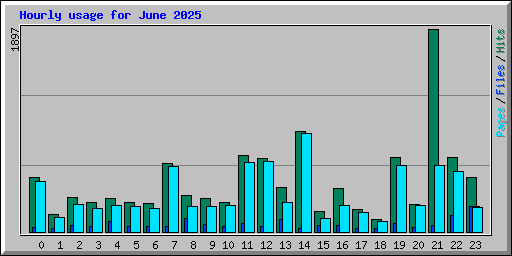 Hourly usage for June 2025