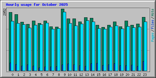 Hourly usage for October 2025