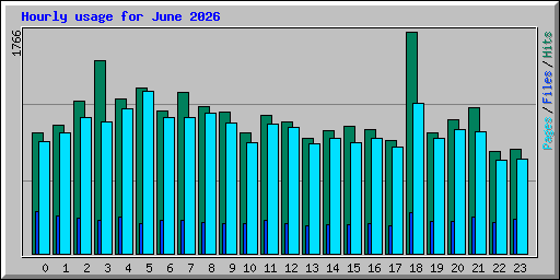 Hourly usage for June 2026