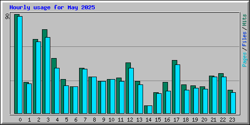 Hourly usage for May 2025