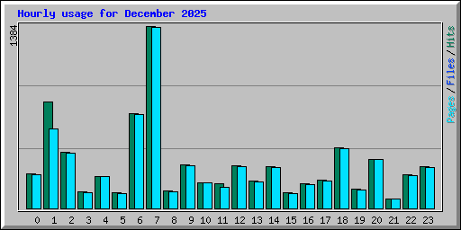 Hourly usage for December 2025