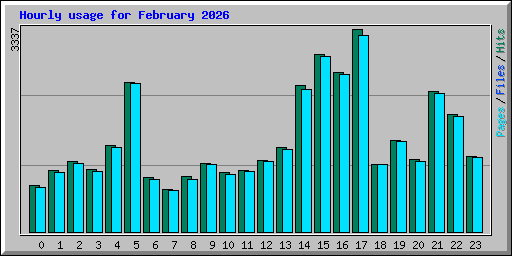 Hourly usage for February 2026