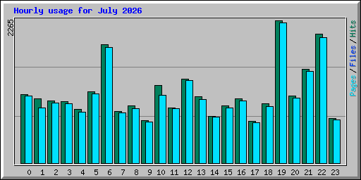 Hourly usage for July 2026